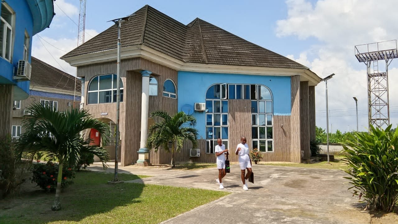 The library building on campus